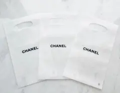 CHANEL シャネルショップ袋ショッパー ビニール袋 3枚