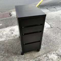 新品 IKEA ALEX アレクス 引き出し ブラックブルー キャスター付き