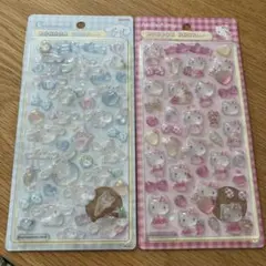 サンリオ　ボンボンドロップシール　シナモ・キティ二枚セット