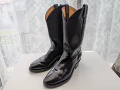 USA製 8eeサイズ Justin ウエスタンブーツ ブラックのサムネイル