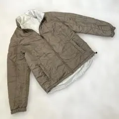 ユニクロ リバーシブル 中綿 ジャケット M 茶 防寒 アウター ブルゾン