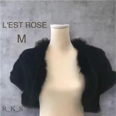 LEST ROSE レストローズ ファー ボレロ 結婚式 パーティー 黒 M