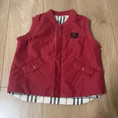 BURBERRY レッド ダウンベスト 多分100cm