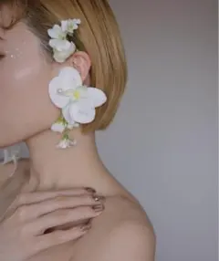 sassy 結婚式　前撮り　イヤーカフ　イヤーフック　胡蝶蘭