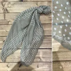 美品 Margaret Howell ドット柄 シルクスカーフ MHL.