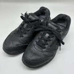 レザースニーカー 黒 27