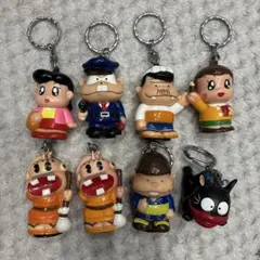 こち亀キーホルダー 両さん部長中川寺井ソフビ人形フィギュア計5体