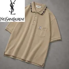Yves Saint Laurent ポロシャツ ロゴ刺繍 ベージュ メンズ Lのサムネイル