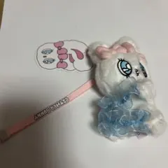 エスターバニーペンライト くっつきマスコット 青ブルー白ホワイト クリームバニー