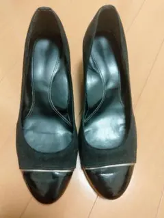 ブラック スエード パンプス velikoko