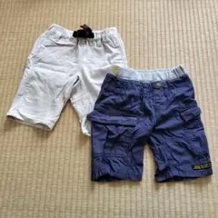 BREEZE　ハーフパンツセット　ネイビー　ベージュ