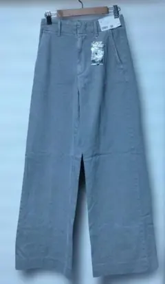 UNIQLO ワイドトラウザージーンズ S グレー新品タグ付き
