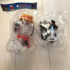 光るミッキーマウス スヌーピークリアマグカップ新品　未開封　お祭り　2個セット