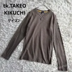 tk.TAKEO KIKUCHI ヘンリーネック　長袖　Tシャツ　カットソー　2のサムネイル