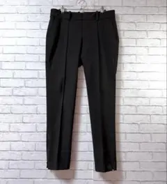 【ザラ/ZARA】裾ジッパー付きスリムフィットカジュアルパンツ36センタープレス