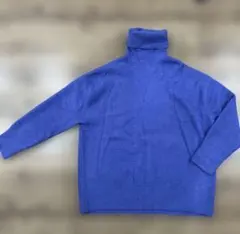 ZARA 美品　タートルネックニット 青紫 ブルーパープル　大きめ
