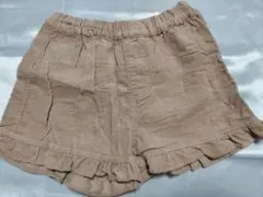 マザウェイズ　ベージュ フリル付き ハーフパンツ 120cm