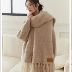 poláura マフラーセットオーバーサイズカーディガン