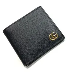 未使用級✨グッチ GGマーモント コインウォレット ブラック 二つ折り財布