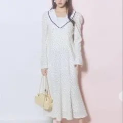 LILLIAN CARAT ニットボレロ＆デイジープリントキャミワンピースセット