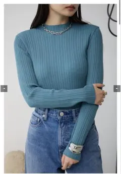 AZUL BY MOUSSY ニット ブルー