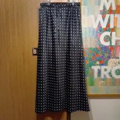 お値下げ☆LEPSIM新品未使用黒白ドット柄ロングスカート
