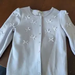 any FAM 薄紫 リボン カーディガン 140