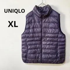 美品 UNIQLO XL パープル 紫 ウルトラライトダウンベスト ダウンベスト