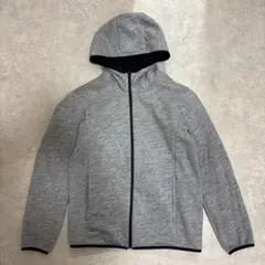 ユニクロ フルジップ パーカー フード付（M）グレー ポリエステル