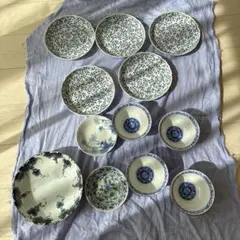 たち吉 青系 食器セット 皿7枚、鉢5つ
