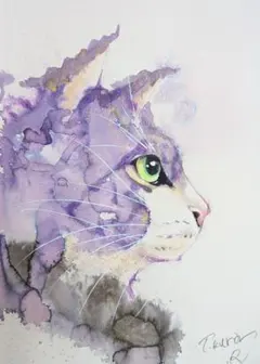 虎 原画 絵画 イラスト ペット 現代アート 芸術 ドローイング ねこ