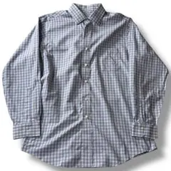 美品 ブルックスブラザーズ ドレスシャツ REGENT 青 チェックシャツ 古着