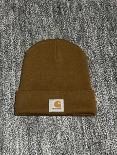 Carhartt ビーニー ニットキャップ ブラウン ロゴ