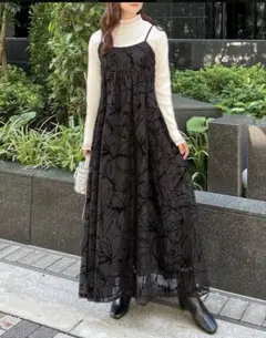 grl 花柄シアーフレアキャミワンピース [kz427]