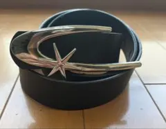 レザー ブラック ベルト 星形バックル