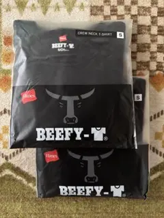 2枚セット Hanes ヘインズ BEEFY-T Tシャツブラック Sサイズのサムネイル