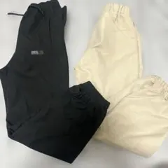 まとめ売り キッズ ロングパンツ 2本セット ブラック ベージュ