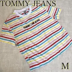 TOMMY JEANS ショート丈ボーダーTシャツ マルチカラー M カラフルのサムネイル