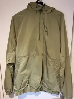 オリーブグリーン ナイロン プルオーバー ジャケット