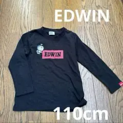 EDWIN ブラック 長袖カットソー 110cm ドラえもん