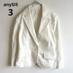 6113エニィシィス【美品】オンワード樫山ストレッチテーラードジャケット2way