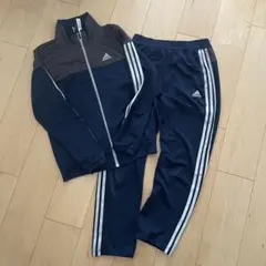 adidas ジャージ上下セット ネイビー×グレー