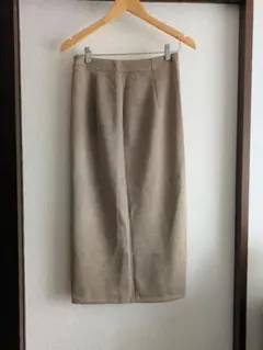 ZARA ベージュ スエード風 タイトスカート