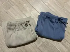 ジーユー　girlsリブプルオンワイドフレアパンツ