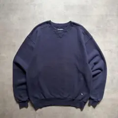 90s ラッセルアスレティック USA製 スウェット ネイビー 前V