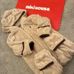 マ*メ様 Miki House ミキハウス　フリースロンパース ベージュ　60-