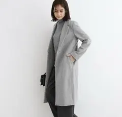 【美品最安値】SLY チェスターコート グレー　ミディ　オフィスカジュアル　M