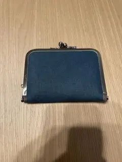 creema ツートンカラー　ディープグリーン　ライムグリーン がま口　定期入れ