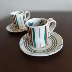 九谷焼 コーヒーカップ&ソーサー２客