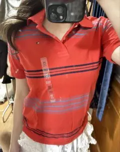 新品　古着系 TOMMY HILFIGER ポロシャツ レディース Mサイズ